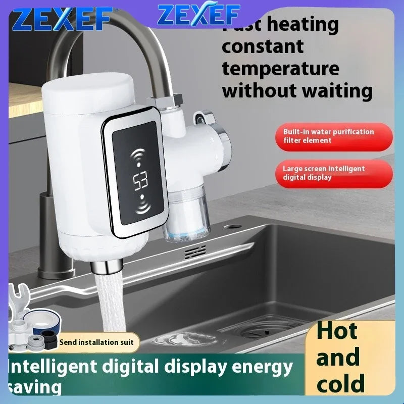 Super Aquecedor Instantâneo com termômetro Digital – Recarregável e Sem Fio!