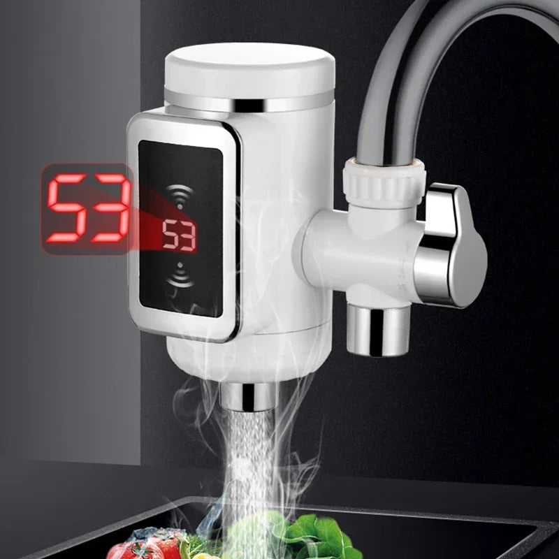 Super Aquecedor Instantâneo com termômetro Digital – Recarregável e Sem Fio!