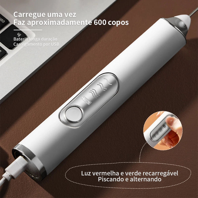 SUPER Batedor Misturador Mixer Elétrico para Bebidas Leite Café Portátil