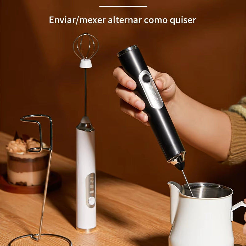 SUPER Batedor Misturador Mixer Elétrico para Bebidas Leite Café Portátil