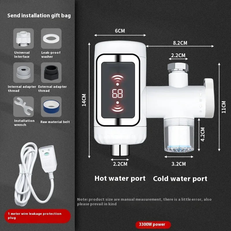 Super Aquecedor Instantâneo com termômetro Digital – Recarregável e Sem Fio!