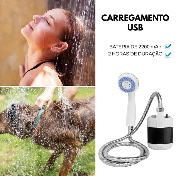 Prático Chuveiro Portátil - Camping.