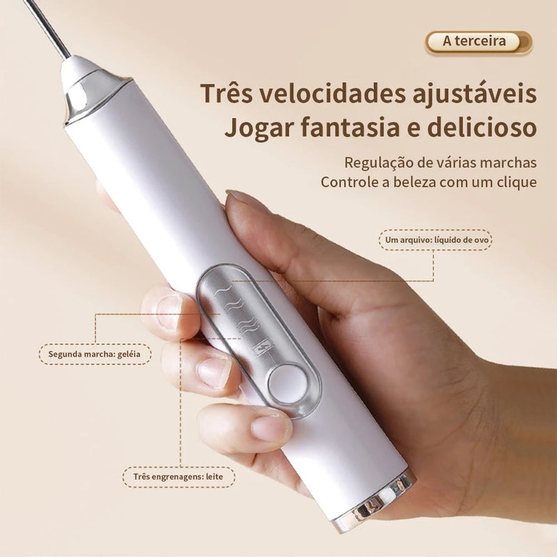 SUPER Batedor Misturador Mixer Elétrico para Bebidas Leite Café Portátil